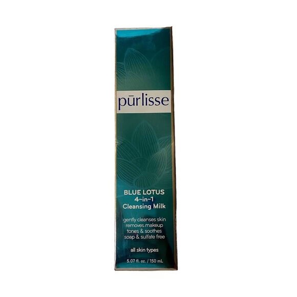 Purlisse Blue Lotus 4 in 1 Cleansing Milk 5.07 fl Oz 150ml Full‎ Size New Sealed - Picture 3 of 10